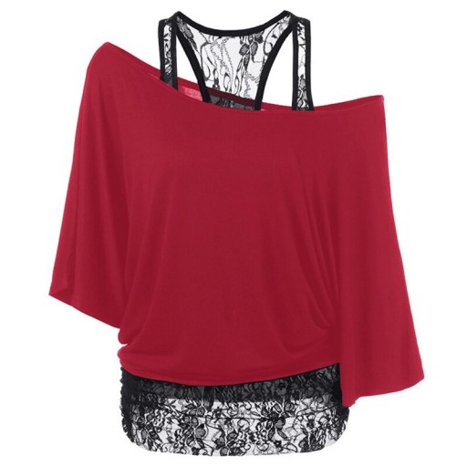 Top de mujer con capas y encaje