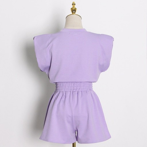 Top e pantaloni corti da donna B1116