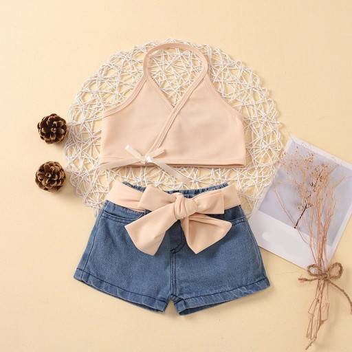 Top e pantaloni corti per ragazza L1470