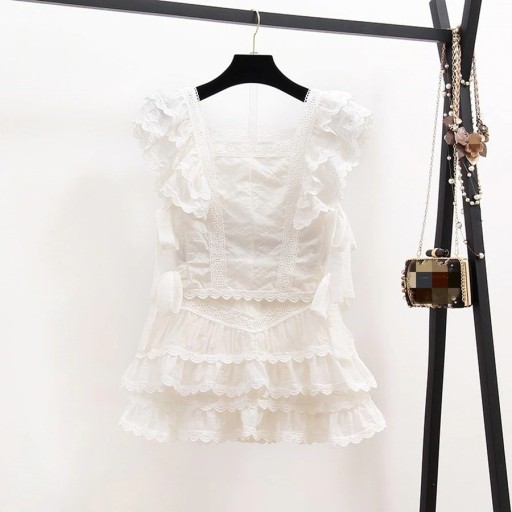 Top en dentelle et jupe pour femmes B1165