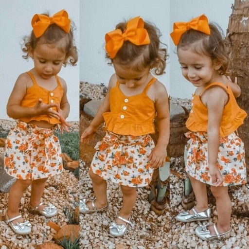 Top et jupe pour filles L1499