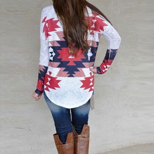 Top longo feminino com padrão