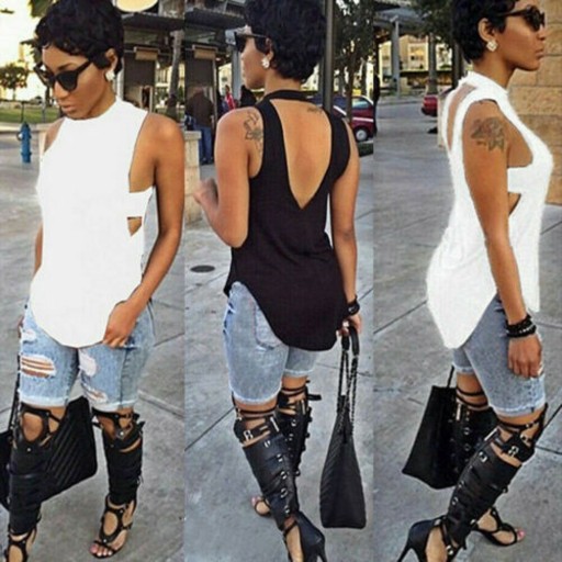 Top sans manches pour femmes A1218
