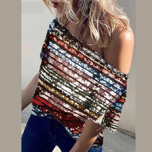 Top scintillante da donna B164