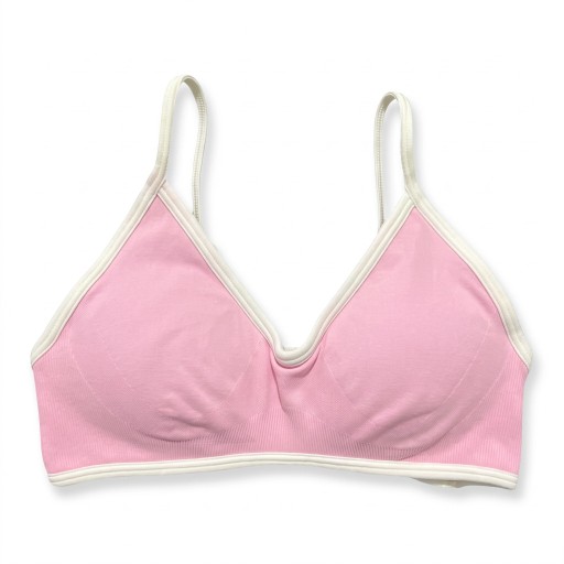 Top sportivo da donna con scollatura a V e bordi a contrasto con spalline sottili e maglia leggermente rigata per yoga e fitness