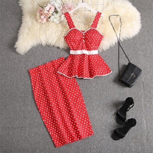 Top y falda de mujer B994