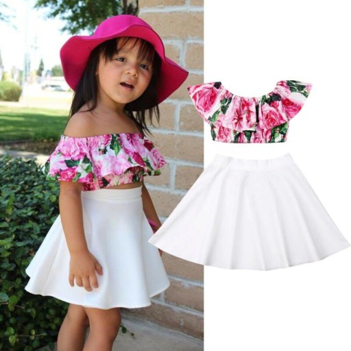 Top y falda de niña L1320