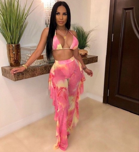 Top y pantalón de playa para mujer A2843