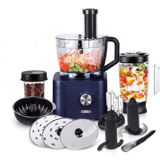TopStrong YYFP405 Kitchen Robot 11 in 1 1100 W 3 Speeds and Pulse Function 3.2 L Bowl and 1.5 L Blender Chopping and Kneading For Vegetables