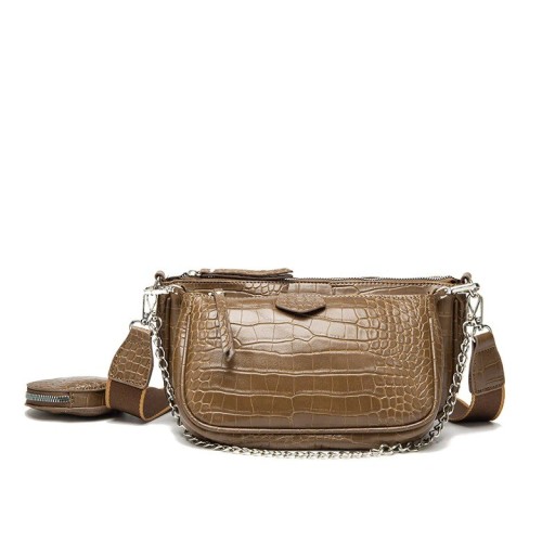 Torebka crossbody damska ze wzorem skóry węża M706