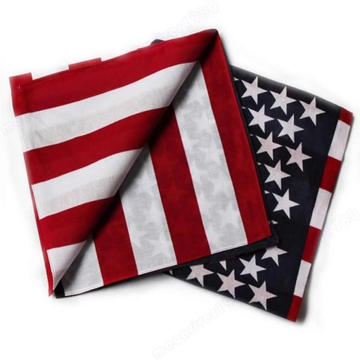 Tørklæde med amerikansk flagprint