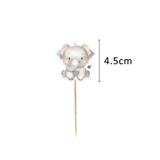 Tortendeko Elefant 4,5 cm Safari Deko Tiere für Torte Süßes Accessoire Kinderfeste