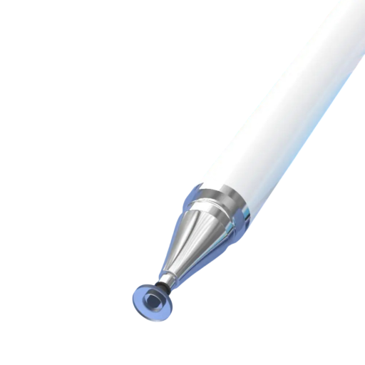 Touchpen med disk og silikonespids til mobil og tablet, passiv kontrol uden batteri, følsom, præcis respons