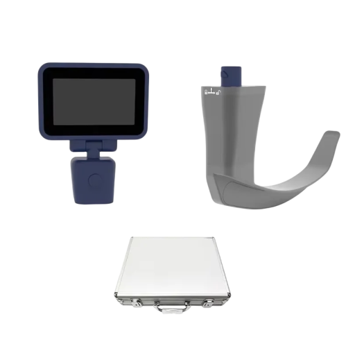 Touchscreen videolaryngoskop med digital skærm blad Mac4 16,08 cm steriliserbar blågrå til intubation af voksne