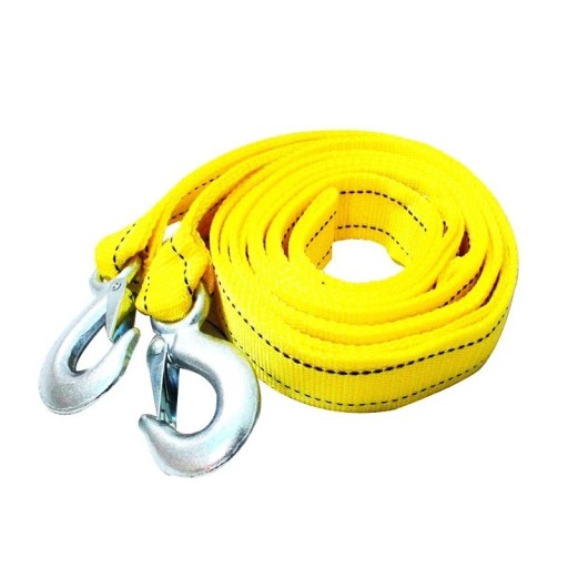 Tow Rope for Car 4M 5T Durable Strap with Hooks for Trailers, Vans and Recovery Vehicles Solid Accessory for Emergency Towing of Cars and SUVs