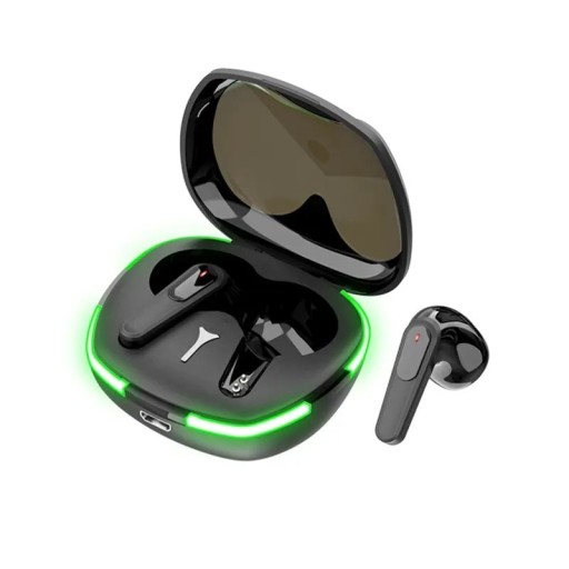 Trådløse Bluetooth-hovedtelefoner med mikrofon og støjreducerende funktion. Touch-lydstyrkekontrol. Håndfri. Vandtætte trådløse hovedtelefoner med opladningsetui.