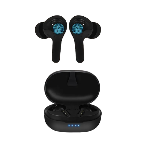 Trådløse Bluetooth-hovedtelefoner med mikrofon og støjreducerende håndfri funktion Trådløse hovedtelefoner med opladningsetui til Android og iOS