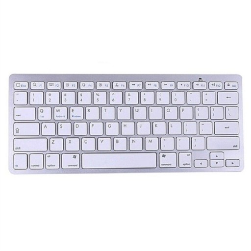 Trådløst Bluetooth tastatur Kompakt design uden numerisk del Engelsk QWERTY layout Drives af AAA-batterier Plastik 28,5 x 12 cm