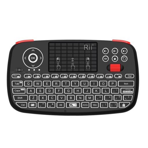 Trådløst mini-tastatur med touchpad Bluetooth / USB 2.4 GHz, Windows, Linux, MAC OS, Android, Xbox, PS4