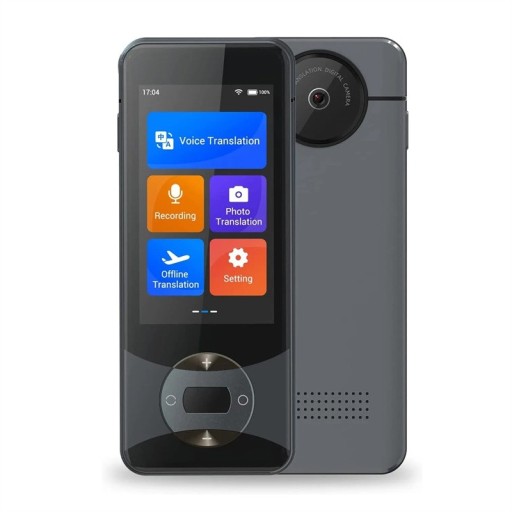 Traduttore vocale 127 lingue straniere Traduttore multifunzionale con registratore e fotocamera HD schermo touch IPS Micro USB Traduttore intelligente portatile con bluetooth 12 x 4,7 x 1,3 cm