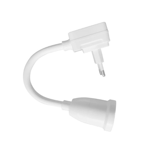 Tragbare E27 Lampenfassung mit EU-Stecker flexibles Kabeladapter weißer Schalter