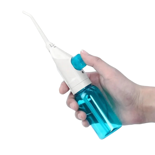 Tragbare Munddusche zur Reinigung der Zahnzwischenräume 90 ml Munddusche für die Zahnhygiene 26 x 14 x 5 cm