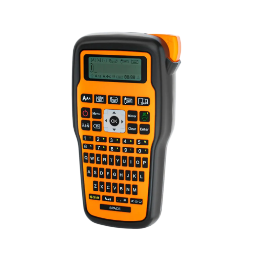 Tragbarer Etikettendrucker E1000PRO Handetikettierer mit Tastatur Selbstklebendes Band 12 mm Typ-C Stromversorgung Industrielle Etiketten