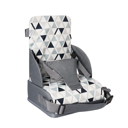 Tragbarer faltbarer Kindersitz mit 11 cm Kissen Rutschfeste Stuhl für Kinder von 6 Monaten bis 4 Jahren PU-Füllung Polyester weiß