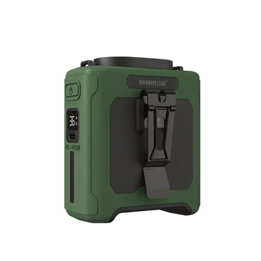 Tragbarer Nackenventilator 10000 mAh mit Powerbank-LED-Licht. Leistungsstarker hängender USB-Ventilator mit 5 Geschwindigkeiten für die Arbeit im Freien und auf Reisen
