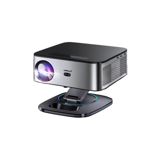 Tragbarer Projektor 35000 Lumen Android 12 WiFi 2.4/5G BT automatische Schärfe 300" für Heimkino und Projektion
