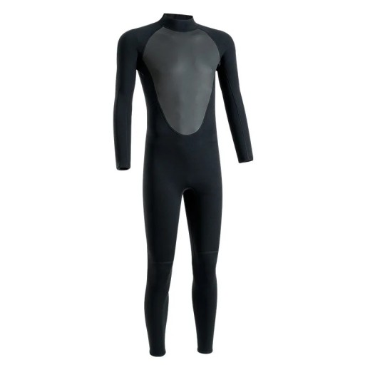 Traje de neopreno negro para hombre con cremallera en la espalda y manga larga para buceo, esnórquel y deportes acuáticos