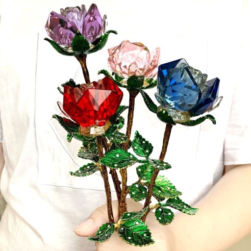 Trandafir decorativ de cristal