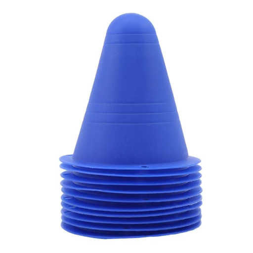 Träningskoner set 10 stycken 7,5 x 8 cm Små plastkoner för träning av sportaktiviteter Koordinationshjälpmedel PE-material