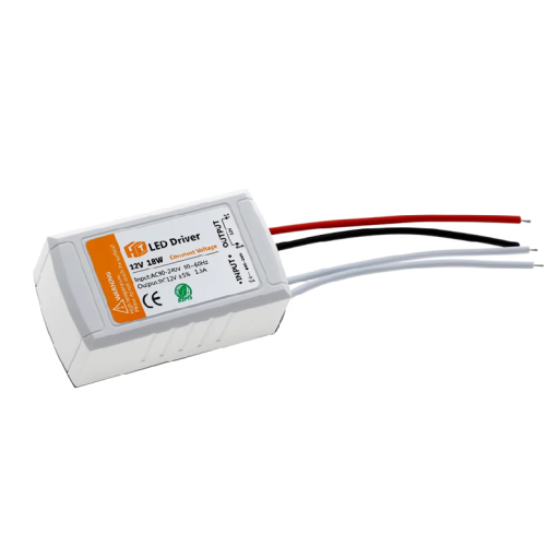 Transformator pentru iluminat LED 12V 18W 1,5A AC 90-240V Protecție împotriva scurtcircuitului și supratensiunii Adaptator compact 6,7 x 3,9 x 2,9 cm
