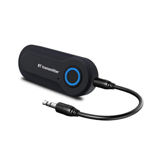 Transmisor de sonido Bluetooth para puerto USB para transmisión inalámbrica desde salida de jack de 3,5 mm Bluetooth 5.0 Alcance 10 m Cable