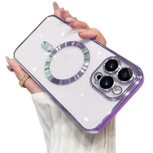 Transparante hoes met MagSafe-ondersteuning en camerabescherming voor iPhone 15 Plus