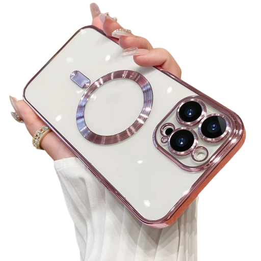 Transparante hoes met MagSafe-ondersteuning en camerabescherming voor iPhone 15 Plus