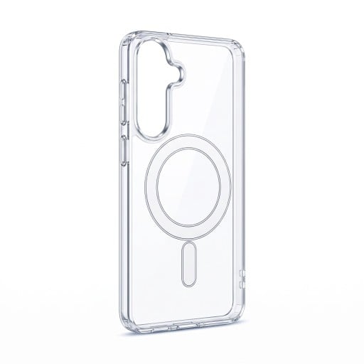 Transparante hoes voor Samsung Galaxy A16 met een ring van magneten aan de achterkant Verhoogde rand rond de cameramodule Duidelijke hoes voor draadloos opladen