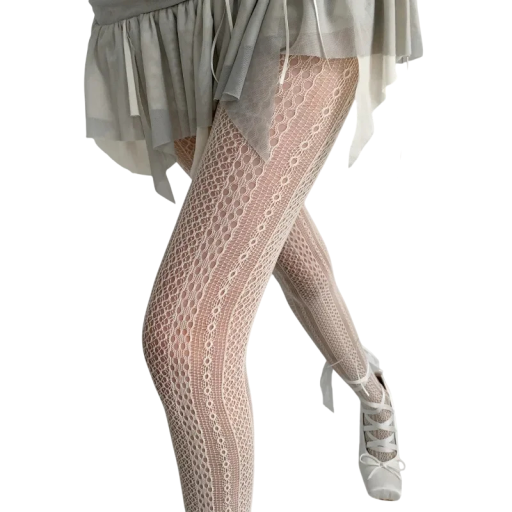 Transparante panty voor dames met breipatroon Elegante panty Modieuze doorschijnende kousen met decoratief patroon op de benen