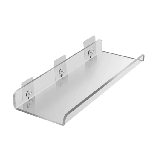 Transparent Acrylic Wall Shelf 30x10 cm Soap and Cosmetic Holder Bathroom Shelf with Screw Mounting Decorative Bathroom Shelf