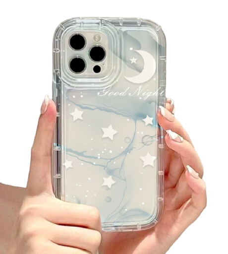 Transparent beskyttelsescover med nattehimmelmotiv til Samsung Galaxy A23 5G