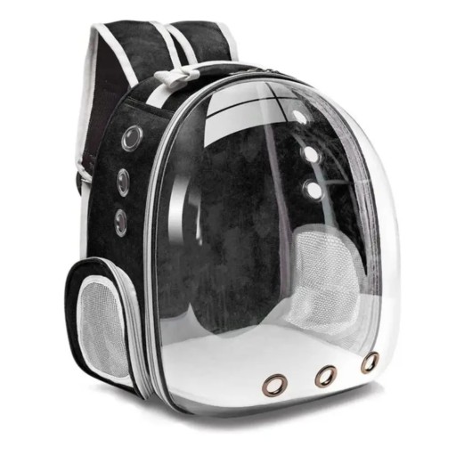 Transparent Breathable Backpack for Cats and Small Dogs Travel Backpack for Outdoor Transport 40 x 34 x 16 cm