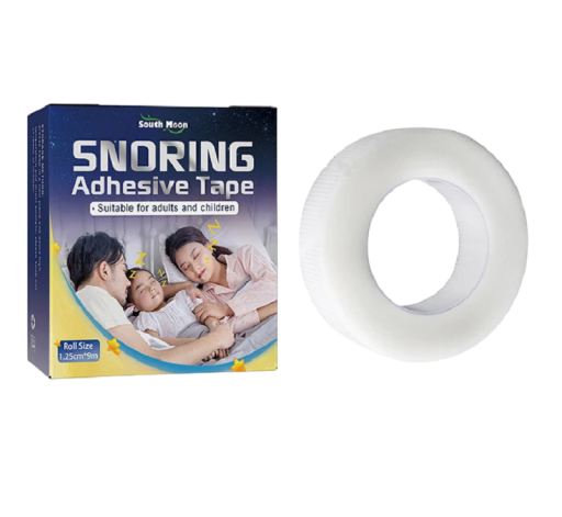 Transparent klæbebånd mod snorken. Anti-snorkenhjælpemiddel. Klæbestrimmel for bedre nasal vejrtrækning. For kvalitetssøvn. 9 m.