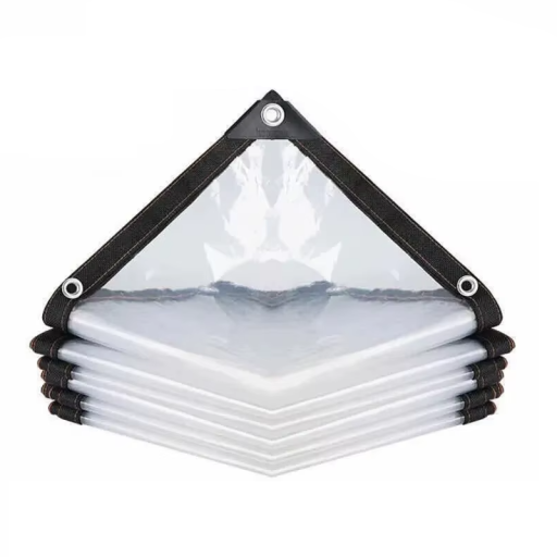 Transparent Waterproof Garden Tarpaulin 2x5 m 0.18 mm Film with Eyelets Resistant to Rain Wind Frost Protective Cover and Thermal Insulation