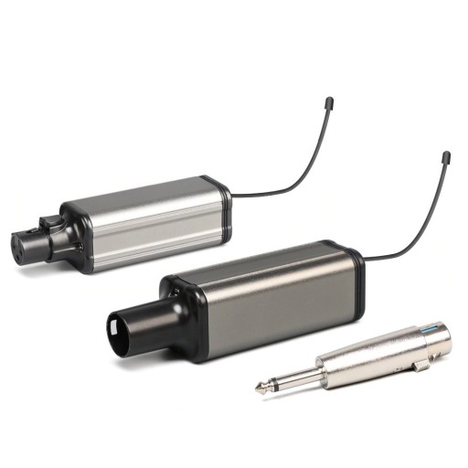 Trasmettitore e ricevitore XLR per microfoni Distanza fino a 30 m Gamma di frequenza da 40 Hz a 18 kHz Alimentazione con batterie AA Riduzione a jack