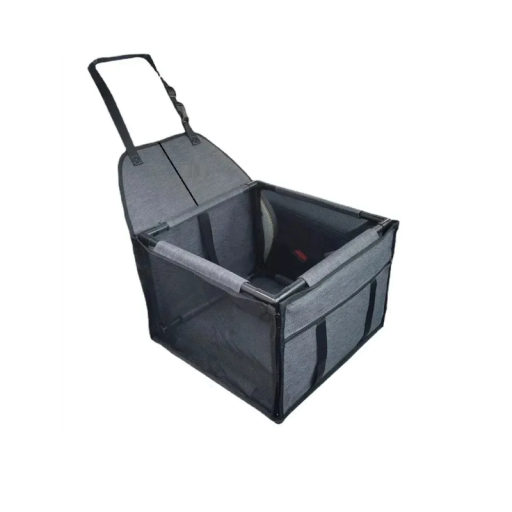 Trasportino per cani e gatti da auto 39 x 39 x 28 cm Seggiolino di sicurezza con cinturini Struttura rigida Pareti in rete