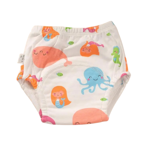 Tréningnadrág babáknak 11 kg-ig Textil pelenkák újszülötteknek Mosható alsónemű fiúknak lányoknak Polip minta Újrafelhasználható