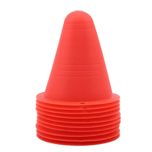 Tréninkové kužely sada 10 kusů 7,5 x 8 cm Malé plastové kužely pro trénink sportovní aktivity Koordinační pomůcka PE materiál