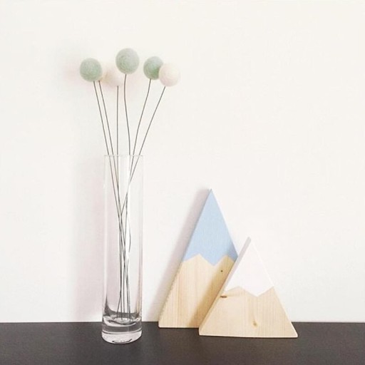 Triangle décoratif en bois 2 pièces