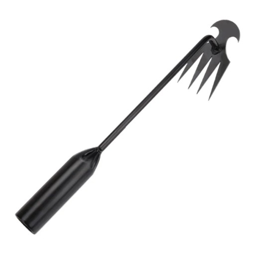 Triangular Hoe Made of Manganese Steel Agricultural Tool 30 cm Hand Plough and Rake Soil Loosening and Turning Tool for the Garden